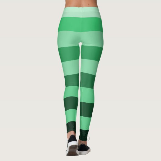 Farbblock für grüne Streifen Leggings (Rückseite)