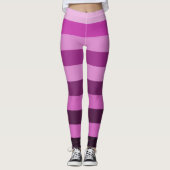 Farbblock für lila Streifen Leggings (Vorderseite)