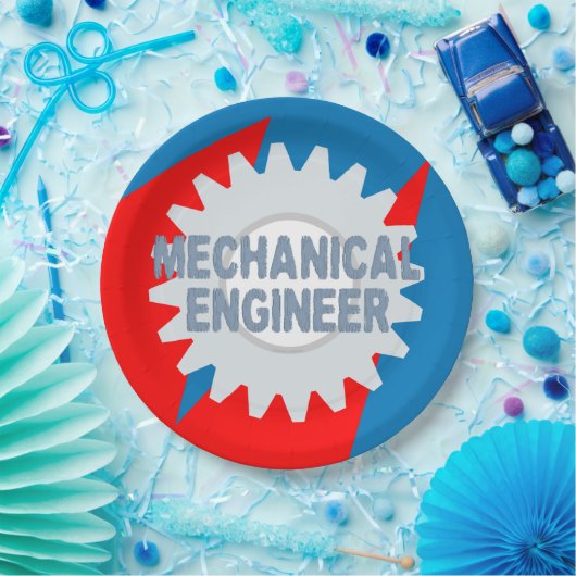 Farbblock für Mechaniker Pappteller (Party)