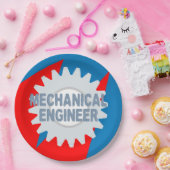 Farbblock für Mechaniker Pappteller (Party)