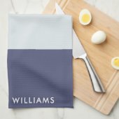 Farbblock für Monogram, Horizontal Stripe Stylish Geschirrtuch (Viertel Falte)