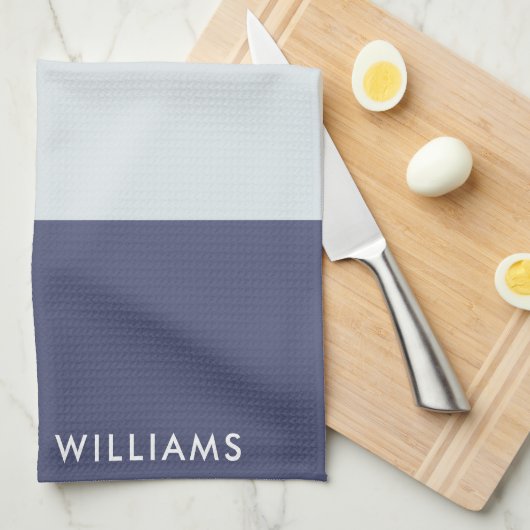 Farbblock für Monogram, Horizontal Stripe Stylish Geschirrtuch (Viertel Falte)