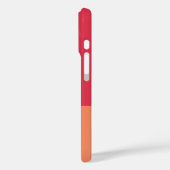 Farbblock für Monogramm, dunkelrosa und orange Case-Mate iPhone Hülle (Rückseite / Links)