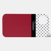 Farbblock für Monogramm, scharf, Schwarz-weiße Pun Case-Mate iPhone Hülle (Rückseite (Horizontal))