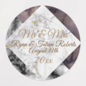 Farbblock für Schwarz-Weiß-Marmor - kundenspezifis Etiketten (Design 1)