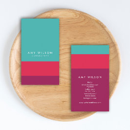 Farbblock für soziale Medien Türkisch Pink Lila Visitenkarte