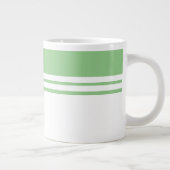 Farbblock für Sportsage-grüne, weiße Streifen Jumbo-Tasse (Rechts)