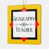 Farbblock Geografischer Lehrer Keramikornament (Links)