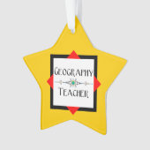 Farbblock Geografischer Lehrer Ornament (Vorderseite)