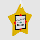 Farbblock Geografischer Lehrer Ornament (Vorderseite)