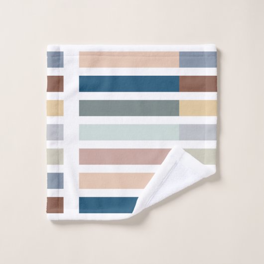 Farbblock Gestrichen Erdreher Wellness-Center Pers Badhandtuch Set (Waschlappen)