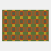 Farbblock Gold Red Olive Green Orange Geschenkpapier Set (Vorderseite 2)