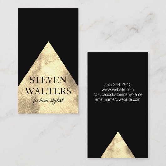 Farbblock Gold Visitenkarte (Vorne/Hinten)