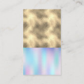 Farbblock-Goldfolie | Holographische Breite Visitenkarte (Rückseite)