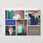 Farbblock-Grad-Bekanntmachung Einladung (Vorderseite)