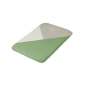 Farbblock Grün Beige Badematte (Schrägansicht)