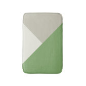 Farbblock Grün Beige Badematte (Vorderseite Vertikal)
