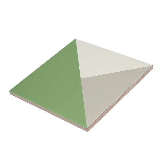 Farbblock Grün Beige Fliese (Seite)