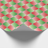 Farbblock Grün und Rot Geschenkpapier (Ecke)