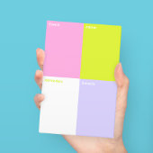 Farbblock-Haftnotizen Mittel Post-it Klebezettel