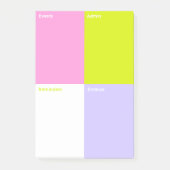 Farbblock-Haftnotizen Mittel Post-it Klebezettel (Vorderseite)