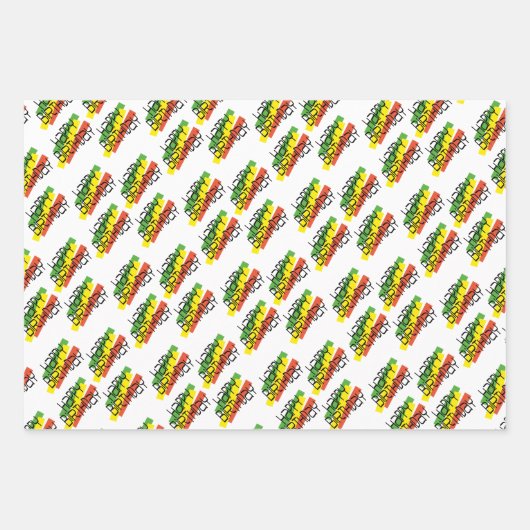 Farbblock Happy Birthday Occasion Geschenkpapier Set (Vorderseite)