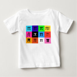 Farbblock Happy Pi Tag Baby T-shirt