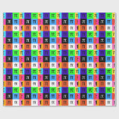 Farbblock Happy Pi Tag Geschenkpapier (Flach)