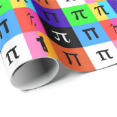 Farbblock Happy Pi Tag Geschenkpapier (Rolleneckpunkt)
