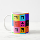 Farbblock Happy Pi Tag Kaffeetasse (Links)