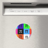 Farbblock Happy Pi Tag Magnet (In Situ (Geschirrspüler))