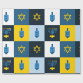 Farbblock hebrew hanukkah geschenkpapier (Flach)