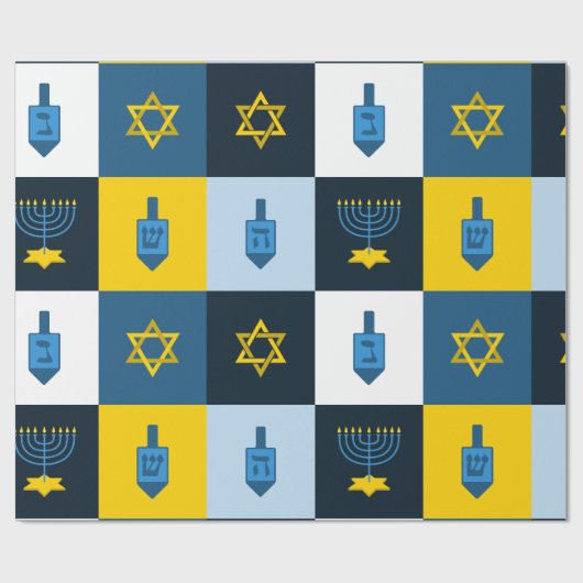 Farbblock hebrew hanukkah geschenkpapier (Flach)