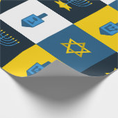 Farbblock hebrew hanukkah geschenkpapier (Ecke)