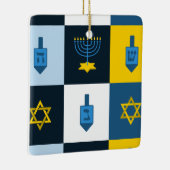 Farbblock hebrew hanukkah keramikornament (Rechts)