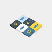 Farbblock hebrew hanukkah post-it klebezettel (angewinkelt)