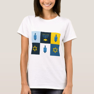 Farbblock hebrew hanukkah T-Shirt