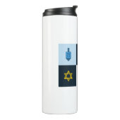 Farbblock hebrew hanukkah thermosbecher (Nach links gedreht)