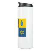 Farbblock hebrew hanukkah thermosbecher (Nach rechts gedreht)