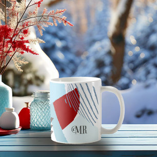 Farbblock Hochzeit Herr Groom Winter ID740 Kaffeetasse