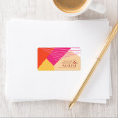 Farbblock Hochzeit Sommer-ID740 Adressaufkleber (Insitu)