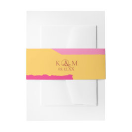 Farbblock Hochzeit Sommer-ID740 Einladungsbanderole