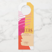 Farbblock Hochzeit Sommer-ID740 Flaschenanhänger (Vorderseite)