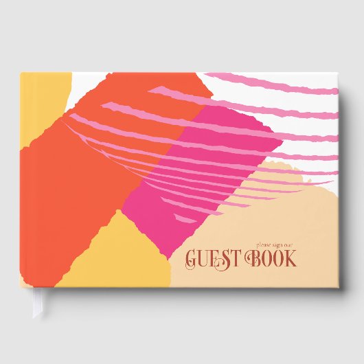 Farbblock Hochzeit Sommer-ID740 Gästebuch (Vorderseite)