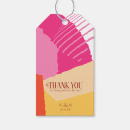 Farbblock Hochzeit Sommer-ID740 Geschenkanhänger