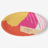 Farbblock Hochzeit Sommer-ID740 Pappteller (Schrägansicht)