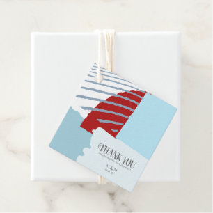 Farbblock-Hochzeit Winter ID740 Geschenkanhänger