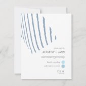 Farbblock Hochzeit Winter ID740 RSVP Karte (Rückseite)