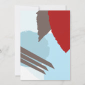 Farbblock Hochzeit Winter ID740 Save The Date (Rückseite)