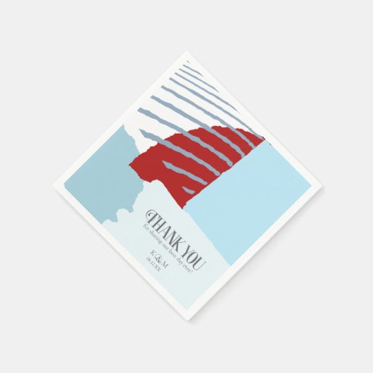 Farbblock Hochzeit Winter ID740 Serviette (Ecke)